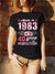 eprolo T-shirt 100% Bommul. "Made In 1983 Floral 40 Year Old" T-Shirt