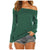 eprolo tröjor Grön / S Off Shoulder Tröja I Flera Färger